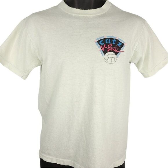 Catz Volleyball Rips T Shirt Vintage 80s Australia Beach Sports Mens Size Small - Picture 2 of 8